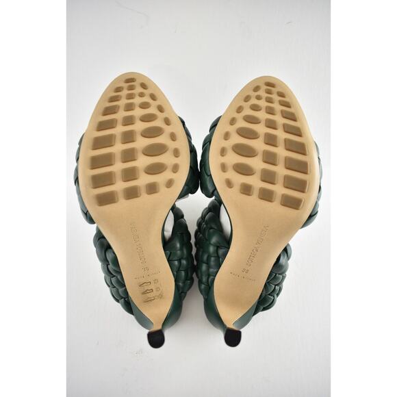 Bottega Veneta Curve Padded Green Vert Foncee Leather Sandal Mule Heel Pump 36 - Picture 12 of 12